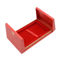 Luxury Eco Custom Made Red Festive Engagement Hard Paper Collapsible Flat Pack Folding Jewelry Gift Box Packaging
